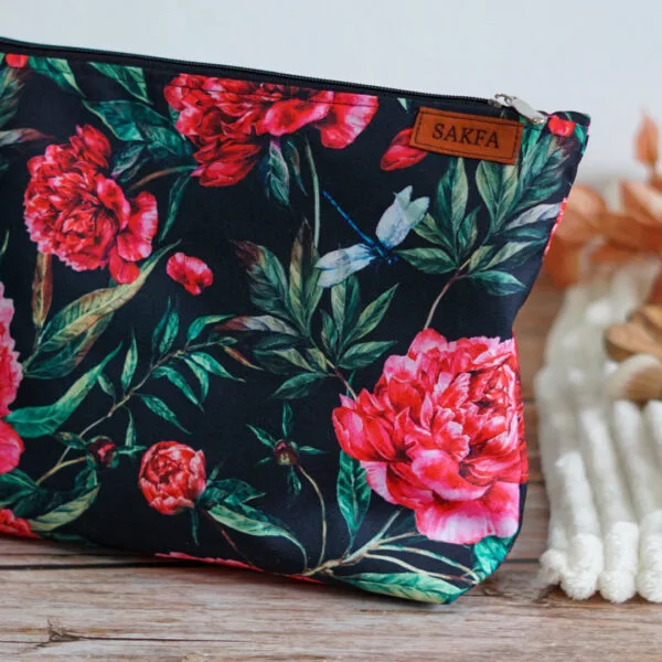 Kosmetyczka duża - Piwonie