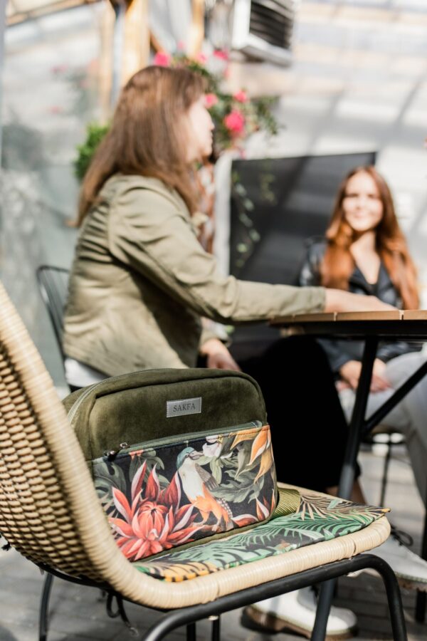 Listonoszka Sophie Khaki - Ptaki i piwonie