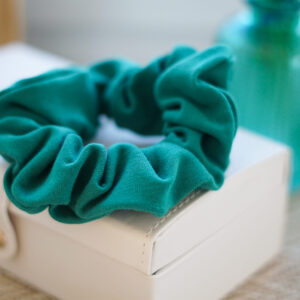 Gumka do włosów SCRUNCHIE Butelkowa zieleń