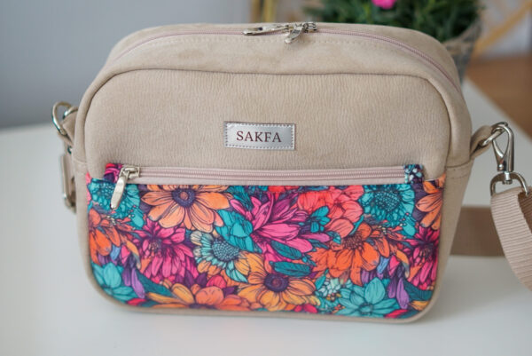 Listonoszka Sophie Beige - Retro Kwiaty - obrazek 2