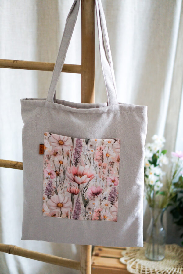 Torba Isabel beige - Wiosenna łąka - obrazek 3