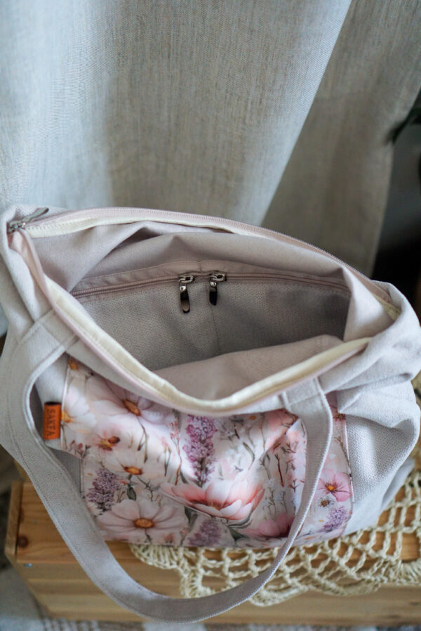 Torba Isabel beige - Wiosenna łąka - obrazek 2