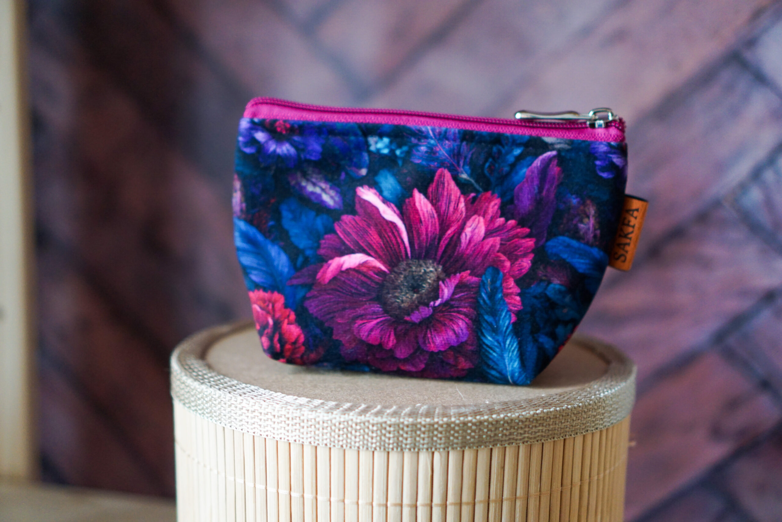 Kosmetyczka zero waste - Kwiaty w piórach WYSYŁKA 24 H