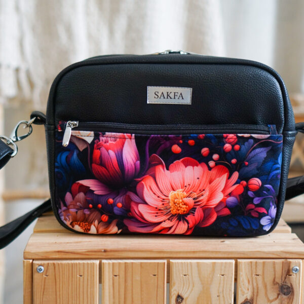 Listonoszka Sophie Black - Granatowy ogród