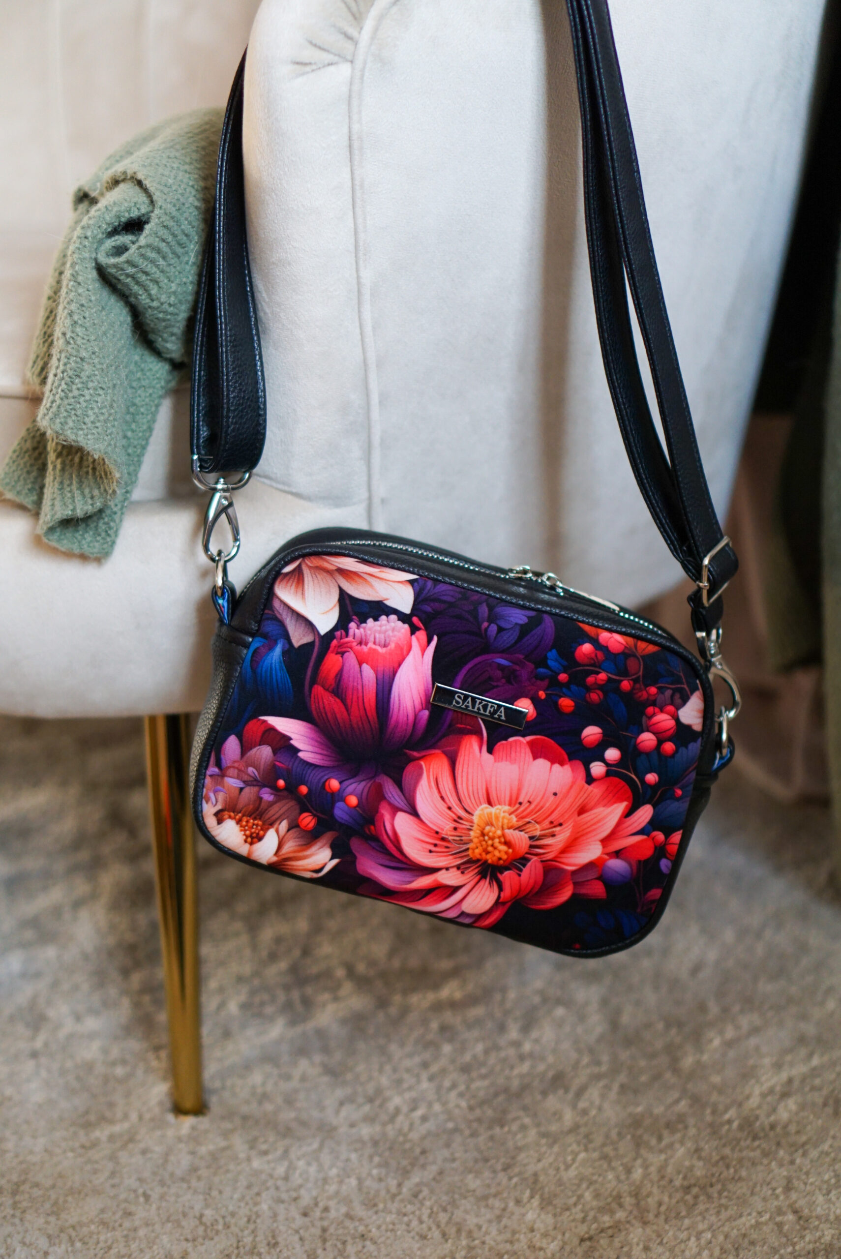 Listonoszka Sophie MINI - Granatowy ogród - obrazek 2