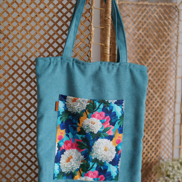 Torba Isabel Turkus - Kwiatowa fantazja WYSYŁKA 24 H