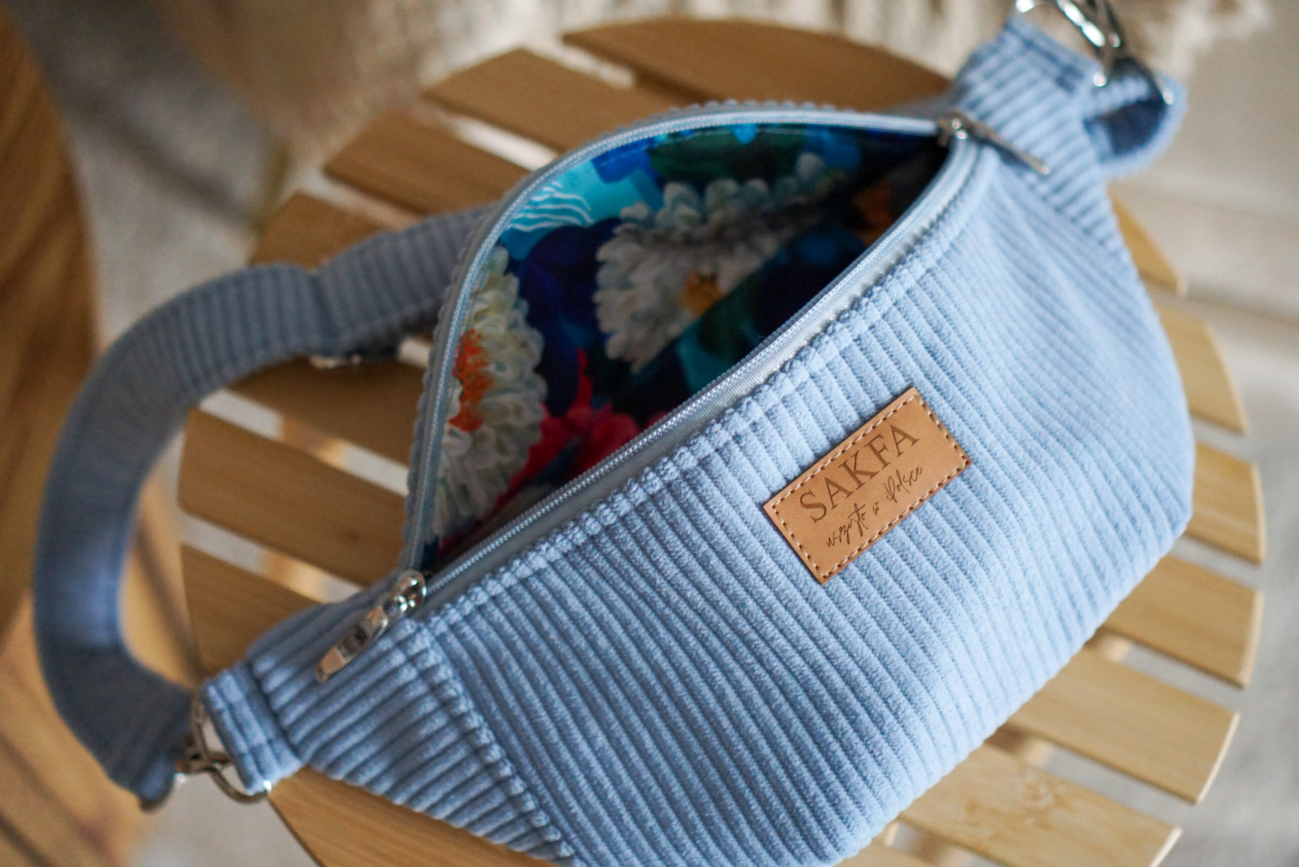 Nerka Premium sztruks - Baby blue - obrazek 2