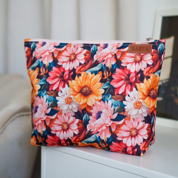 Kosmetyczka duża – Kolorowe margaretki