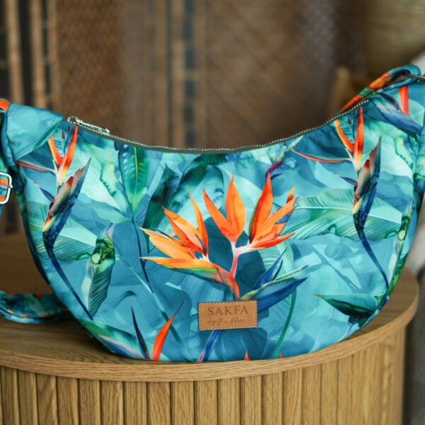 Torebka welurowa półksiężyc Luna - Strelicje WYSYŁKA 24 H