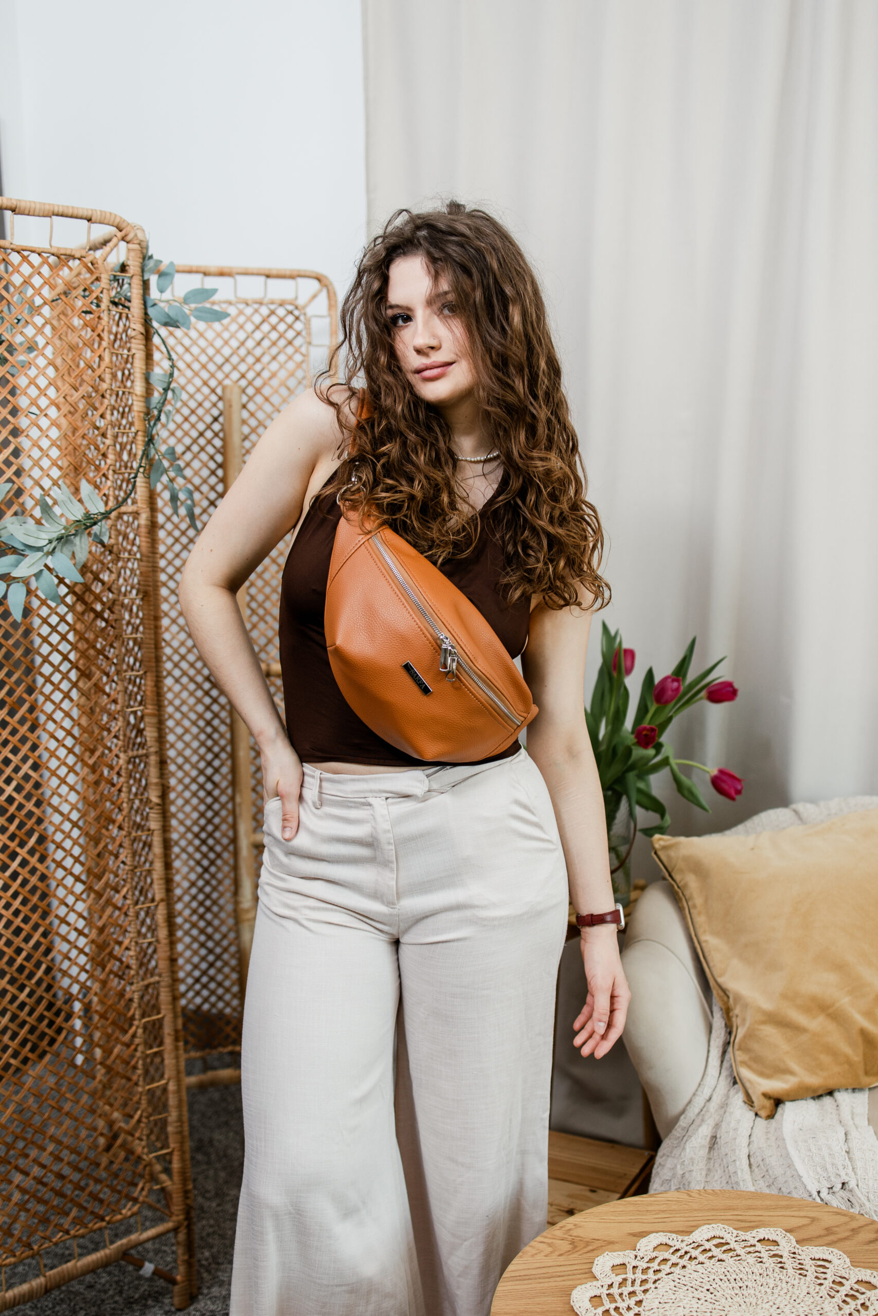 Nerka Classic – toffee damska nerka z ekoskóry - obrazek 3