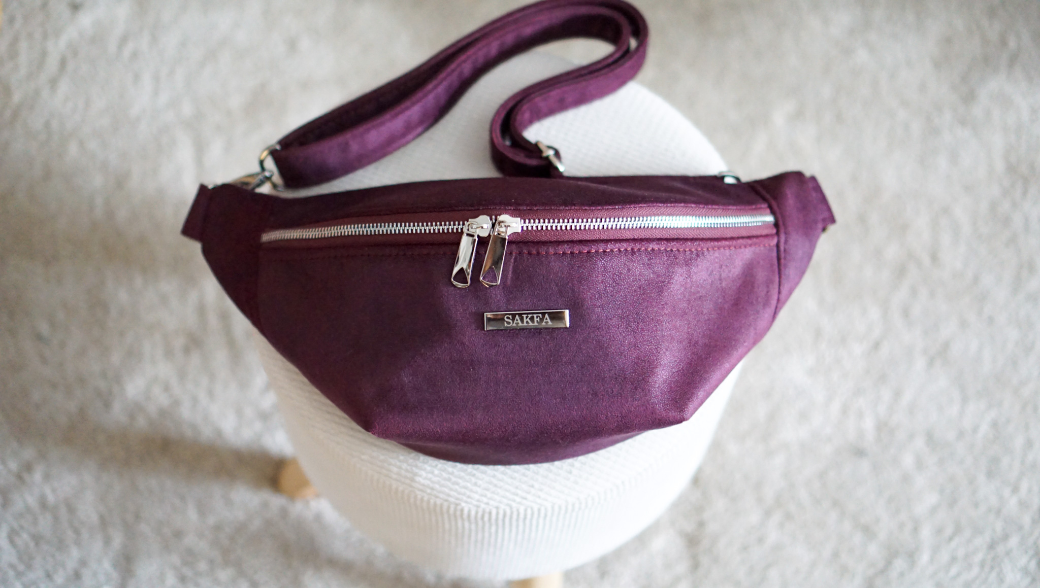 Nerka Classic – Burgund damska nerka z zamszu
