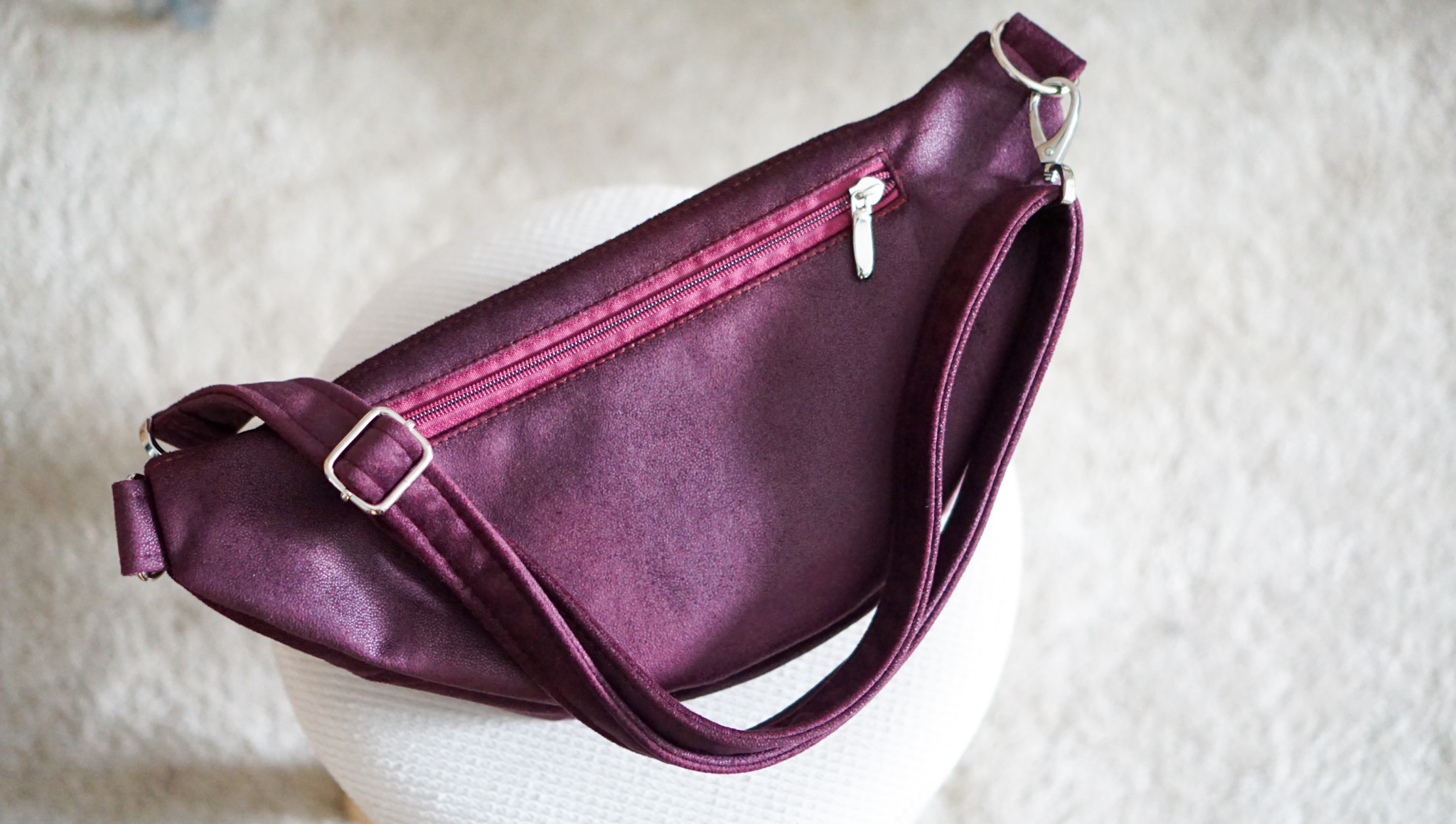 Nerka Classic – Burgund damska nerka z zamszu - obrazek 3